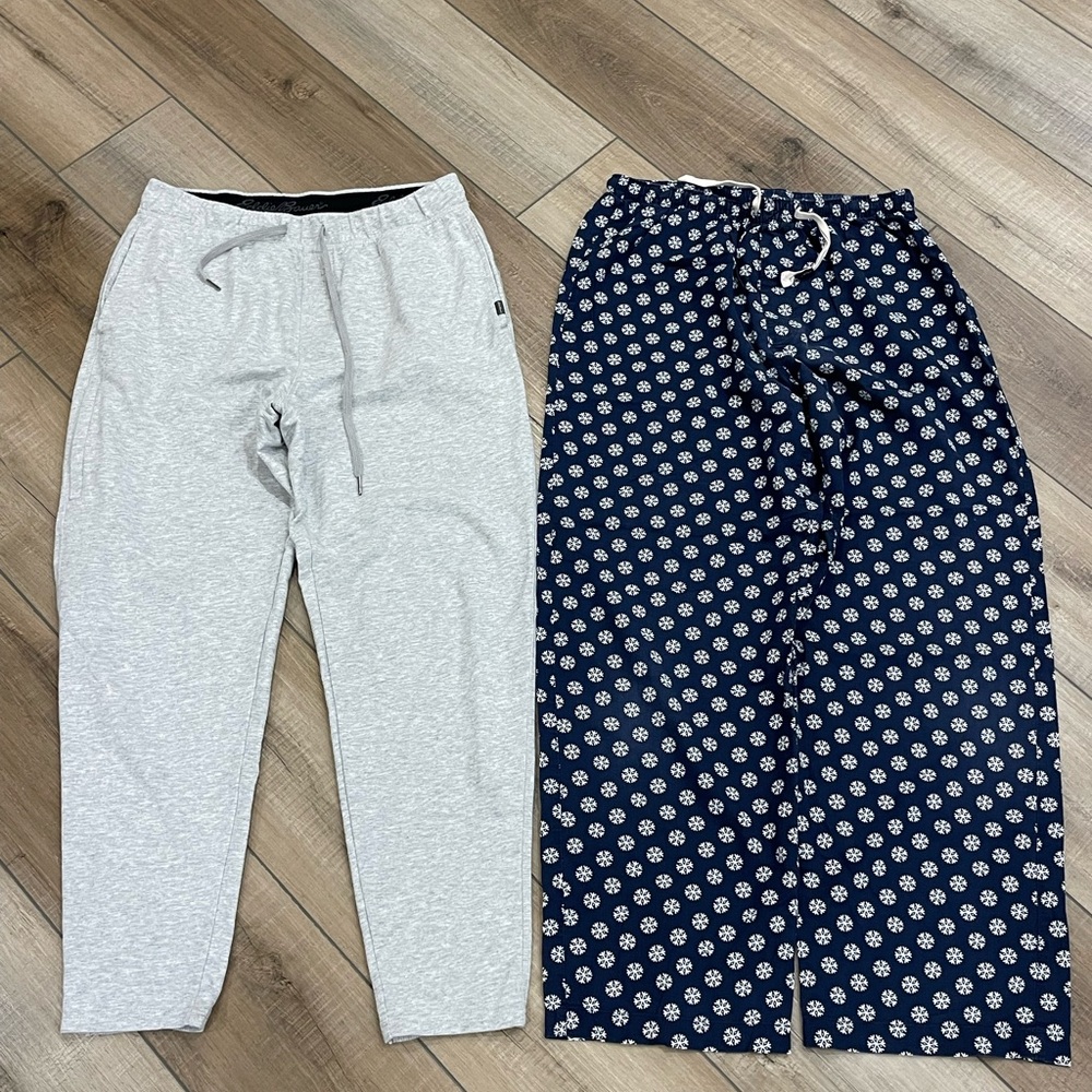 Eddie Bauer Joggers Gray Old Mavy PJ Pants Size M